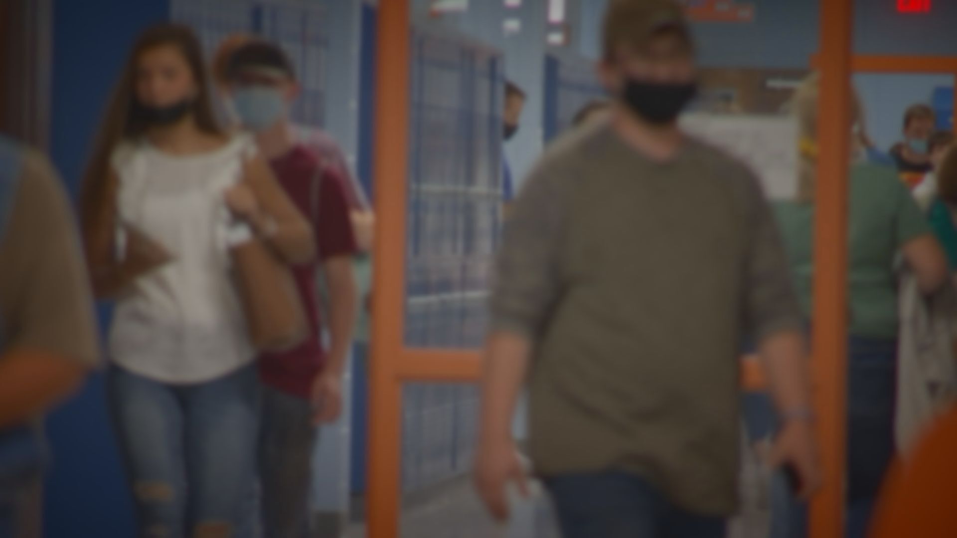 Students wearing masks